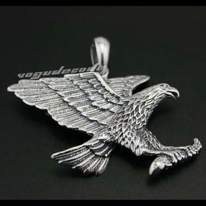 STERLING HAWK BIKER PENDANT